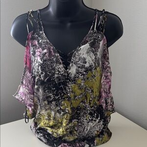 Leifsdottir 100% Silk Blouse – Size 0, Multicolor Boho Style